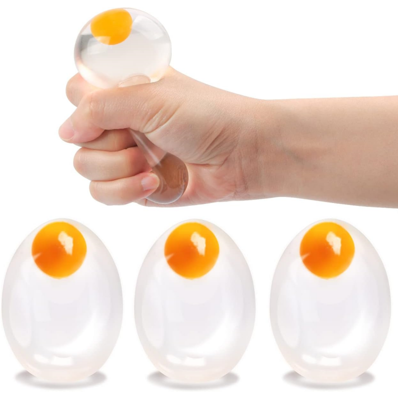 Home Improvement Kids - Funky Egg Squishy Ball - Clear