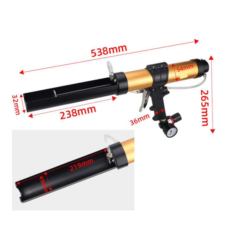Caulking Gun Dispensing - 310ml Capacity AIR CARTRIDGE DISPENSING CAULKING