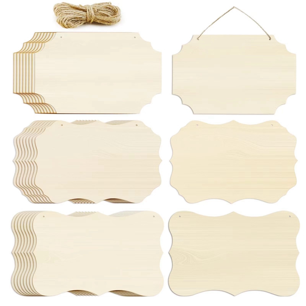 Home Improvement Kids - 3pcs Wooden Door Hanging Ornament Multi