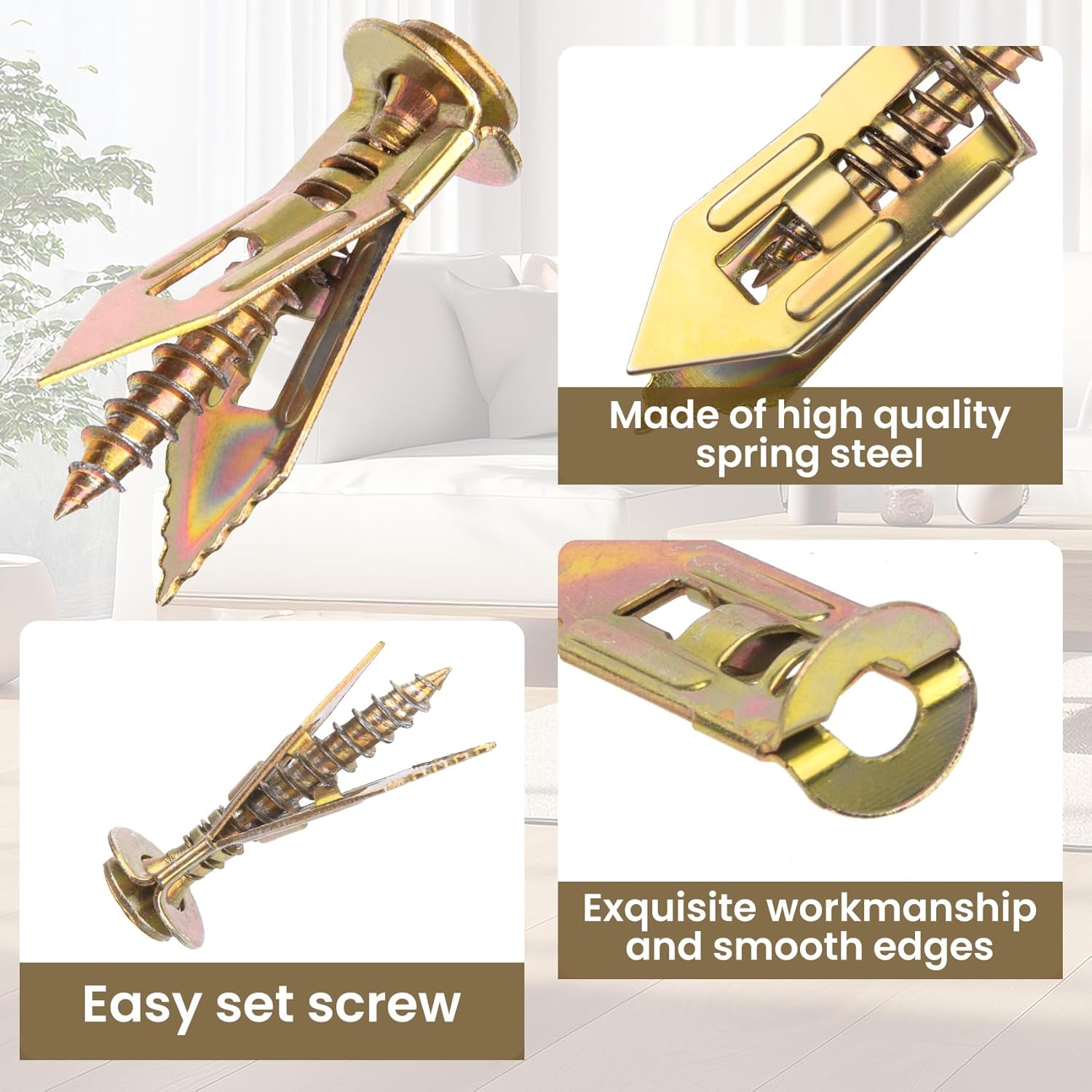 25/55/85 Sets Self Drilling Dr - Drywall Anchor Screw 评论和价格