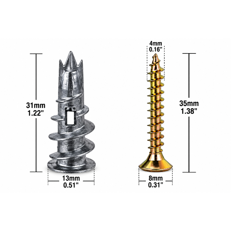 10pcs Single point Zinc Alloy  - Drywall Anchor Screw 评论和价格