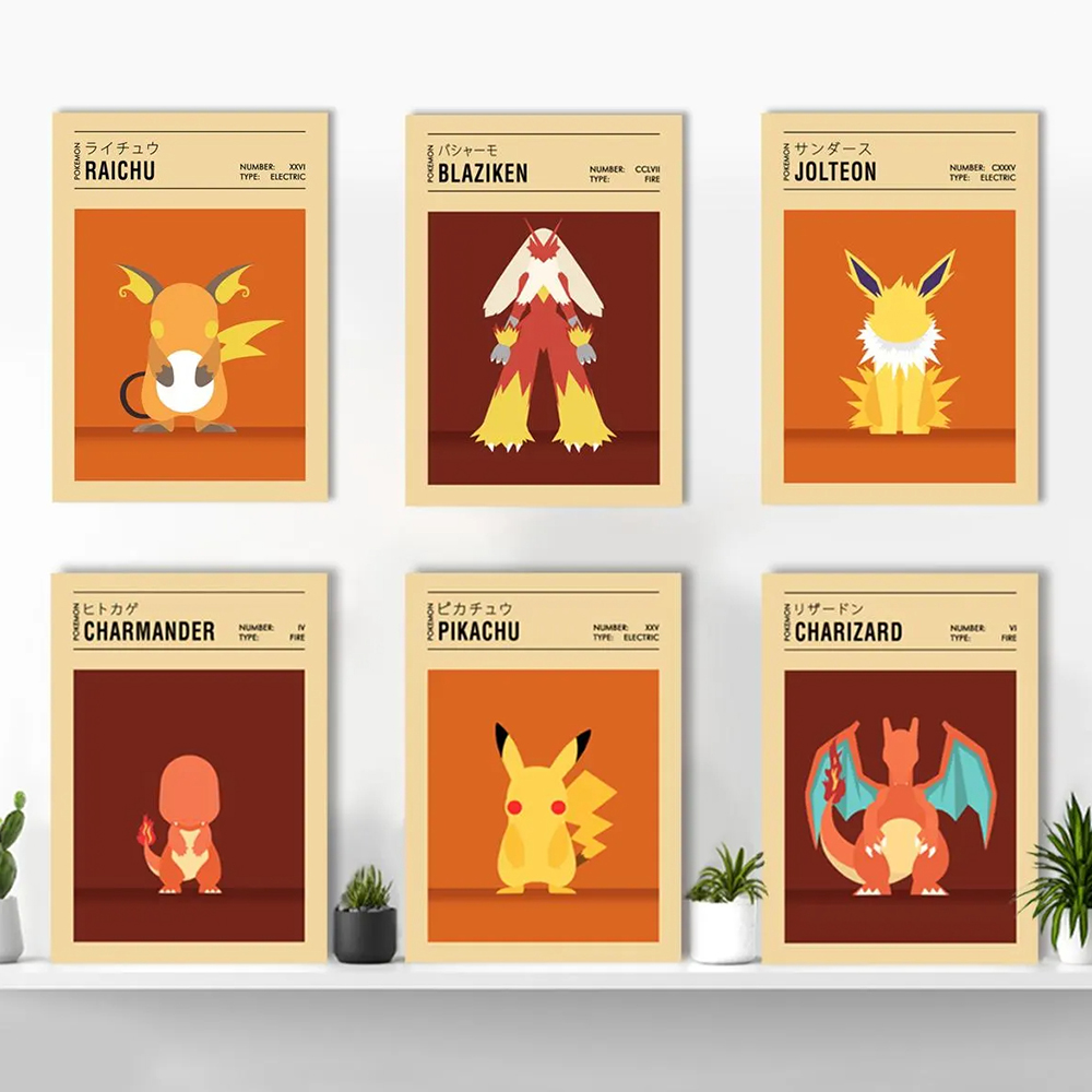 Retro Pokemon Minimalist Canva - Home Improvement Kids 评论和价格