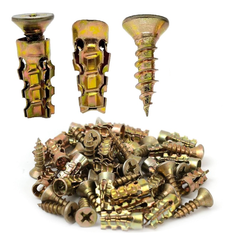 50/100PC Stone Expansion Screw - Drywall Anchor Screw 评论和价格