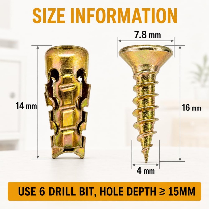 50/100PC Stone Expansion Screw - Drywall Anchor Screw 评论和价格