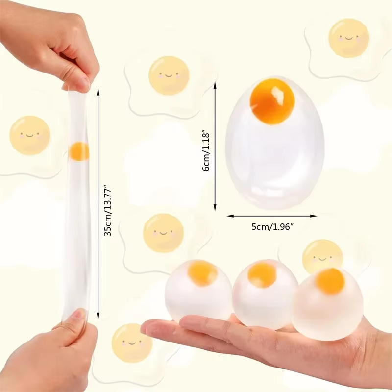 Funky Egg Squishy Ball - Clear - Home Improvement Kids 评论和价格
