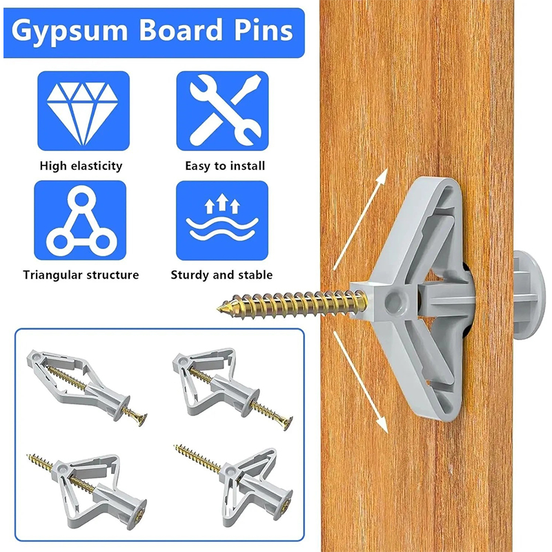 100PCS/50Sets Butterfly Wall P - Drywall Anchor Screw 评论和价格