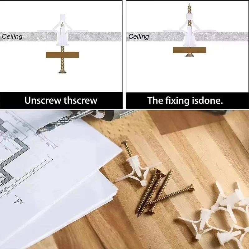 50Pcs Plasterboard Dowels with - Drywall Anchor Screw 评论和价格