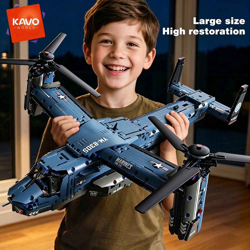 KAVOWORLD 1486PCS V-22 Osprey  - Home Improvement Expo 评论和价格