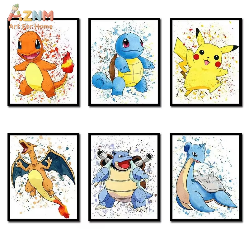 1PC ，Anime Pokemon Canvas Pain - Home Improvement Kids 评论和价格